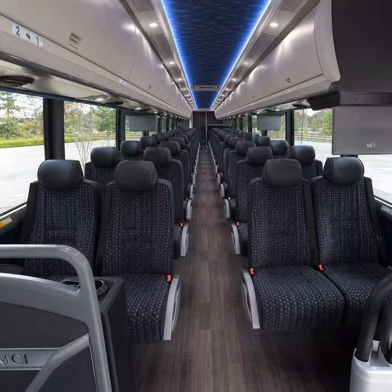 40-56 Passenger Charter Bus Interior