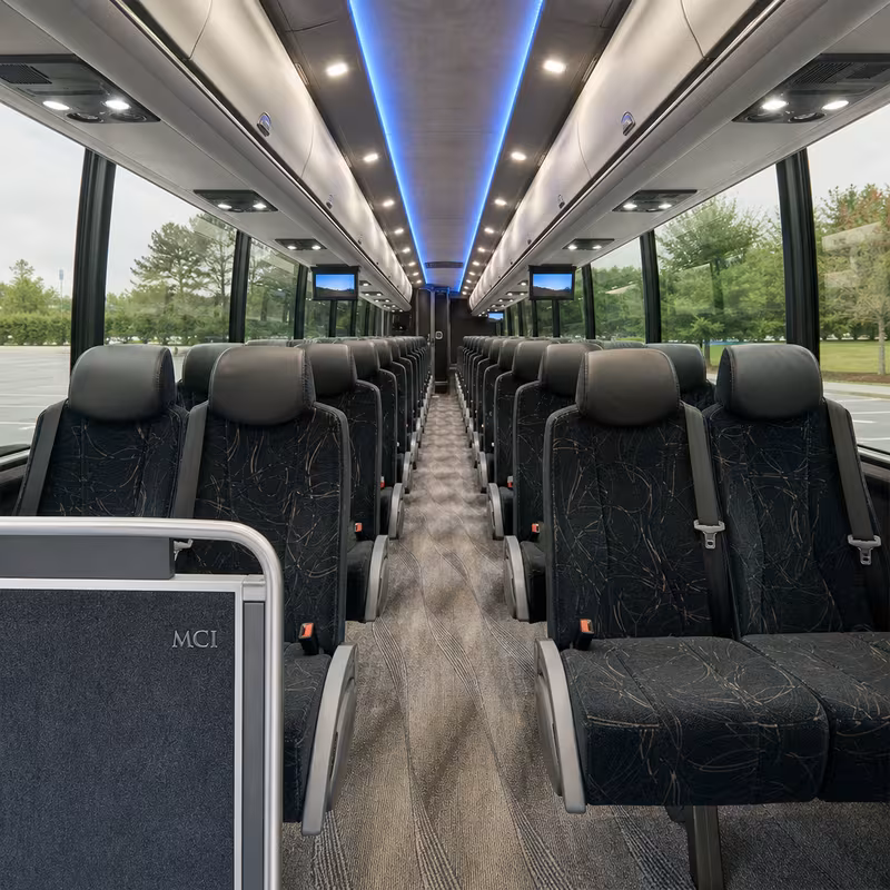 40-56 Passenger Charter Bus Interior