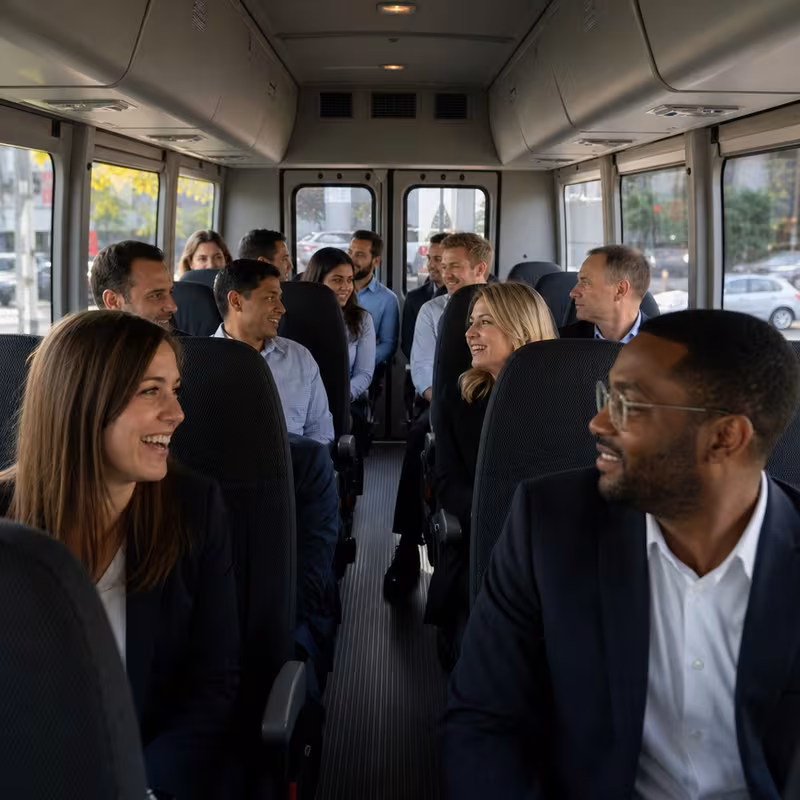 Black Mercedes Sprinter van staged for an San Bernadino Corporate Transportation group
