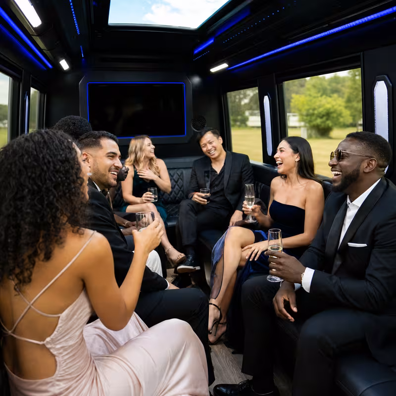 San Bernadino Prom & Homecoming Transportation fleet vehicle