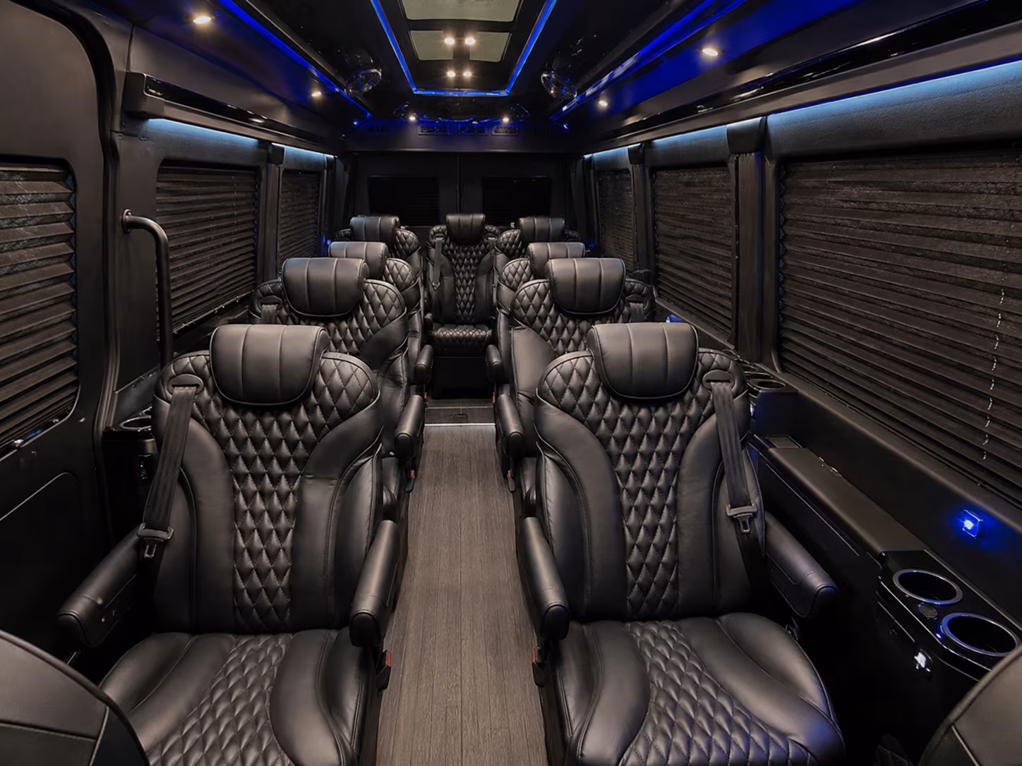 San Bernardino Airport Shuttle & Transportation party bus interior