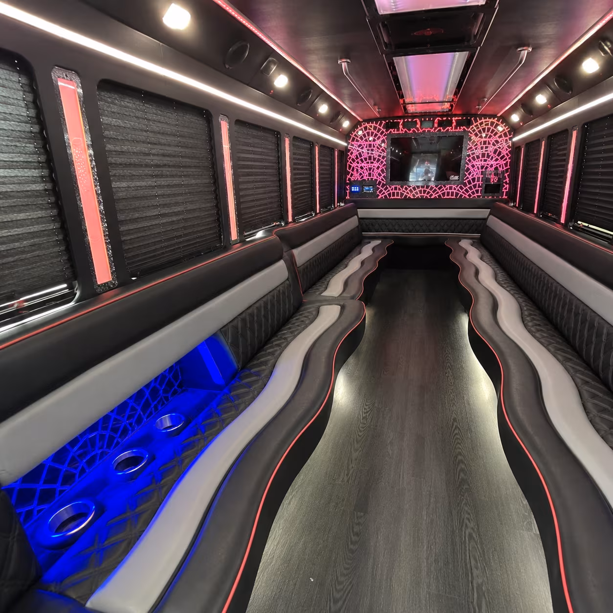 San Bernardino Concert & Music Festival Transportation party bus exterior