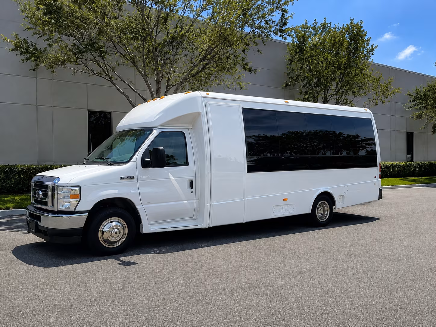 San Bernardino Corporate Transportation party bus exterior