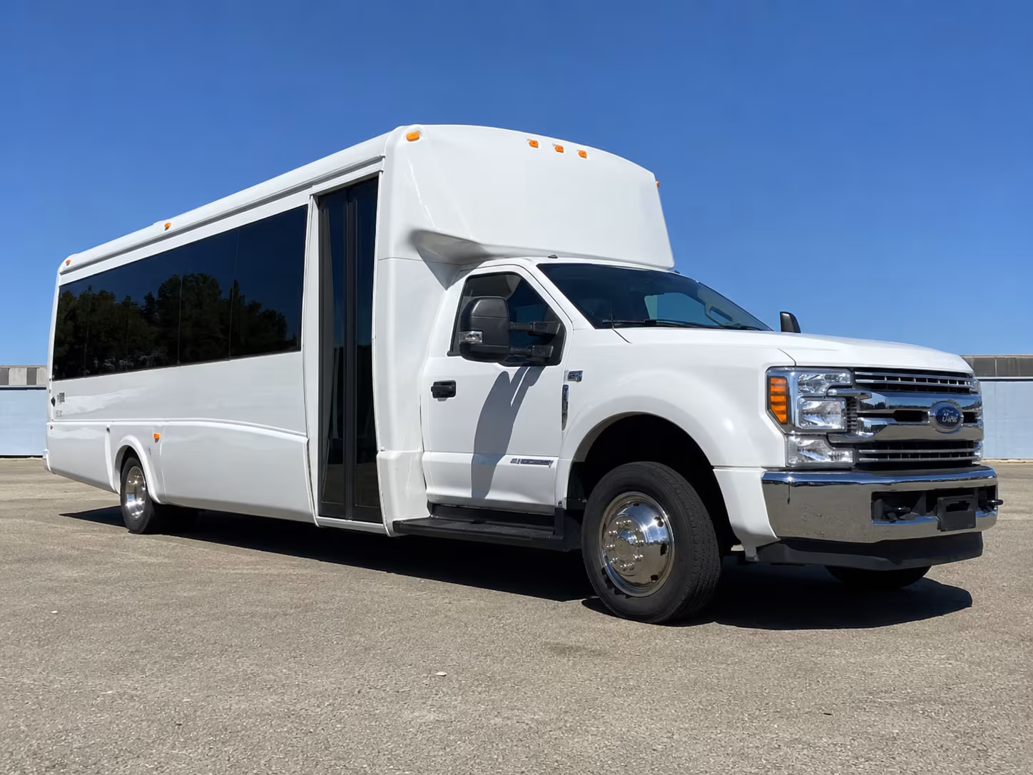San Bernardino Corporate Transportation party bus exterior