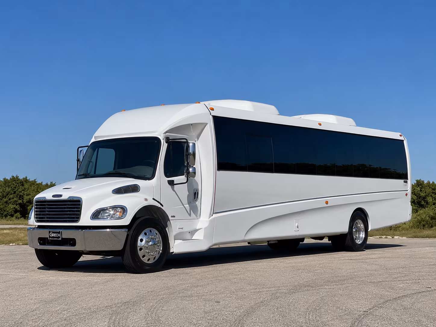 San Bernardino Private Event Transportation party bus exterior