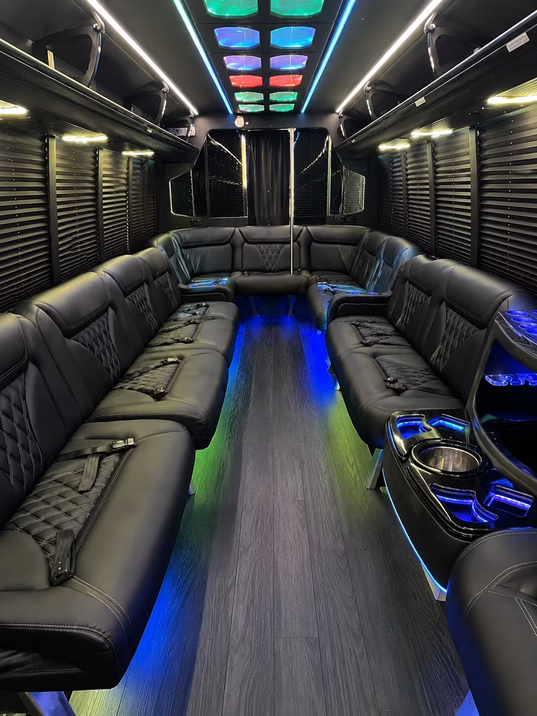 San Bernardino Prom & Homecoming Transportation party bus exterior