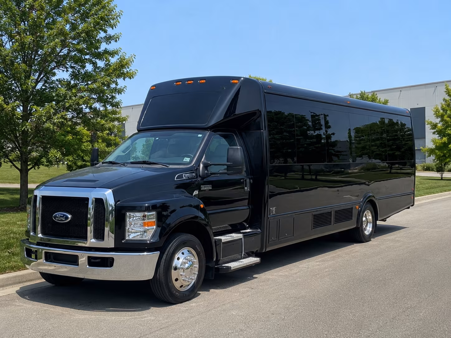 San Bernardino Prom & Homecoming Transportation party bus exterior