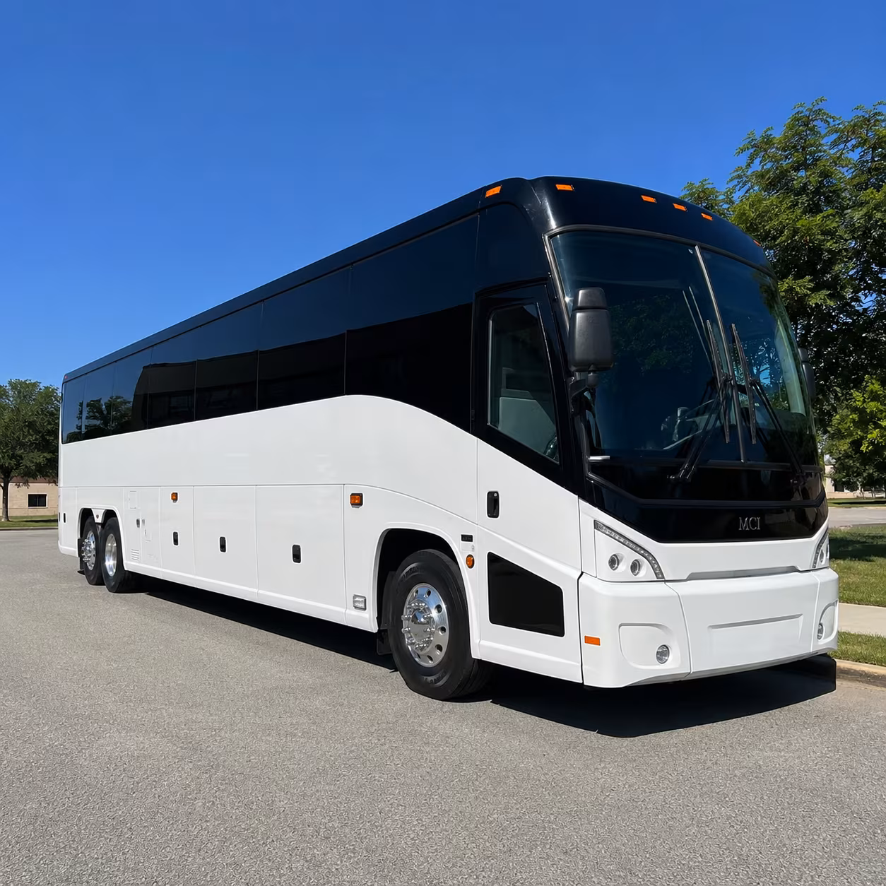San Bernardino School Event Transportation party bus exterior