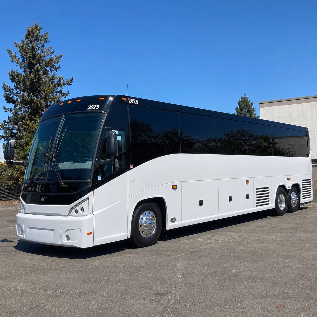 San Bernardino School Event Transportation party bus exterior