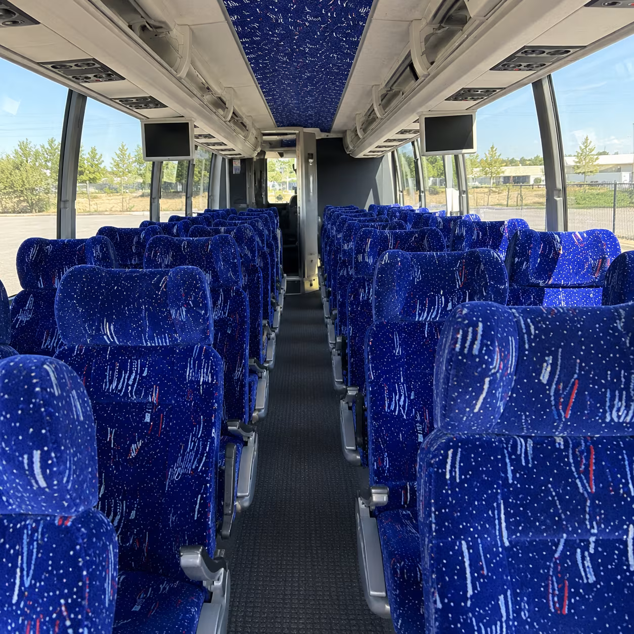 San Bernardino School Event Transportation party bus exterior
