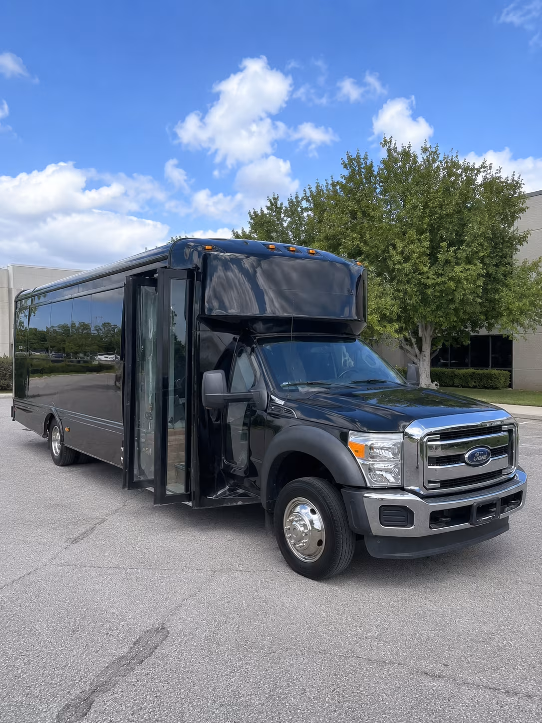 San Bernardino Sporting Event Transportation party bus exterior