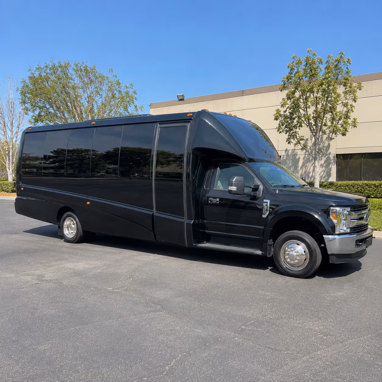 San Bernardino Wedding Transportation party bus exterior