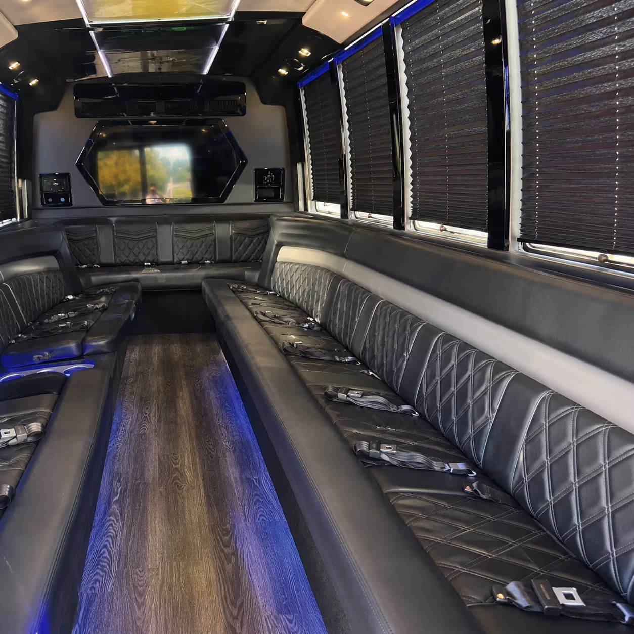 San Bernardino Winery Tour & Pub Crawl Transportation party bus exterior