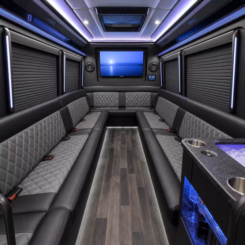14 Passenger Sprinter Limo Interior