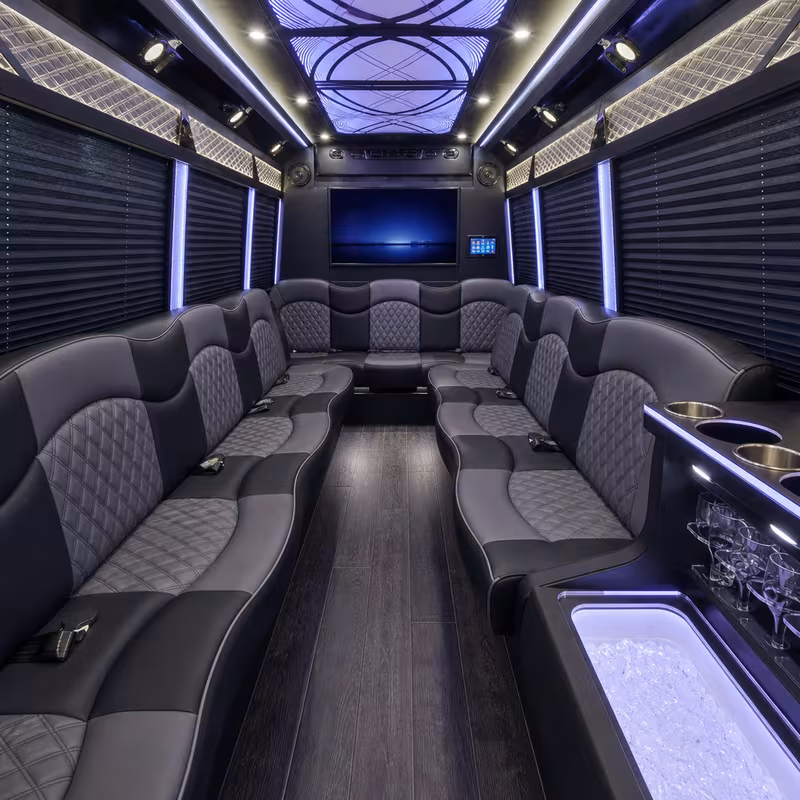 14 Passenger Sprinter Limo Interior